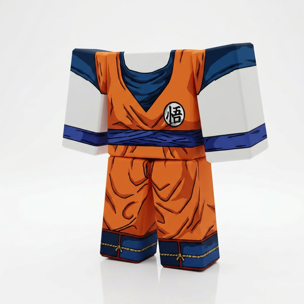 Son Goku Roblox Outfit – Dragon Ball Avatar Costume & Shirt Template - View 1