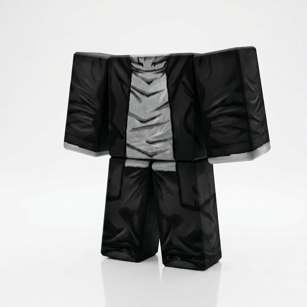 Sung Jin-Woo  Roblox Outfit – Solo Leveling Avatar Costume & Shirt Template - View 1