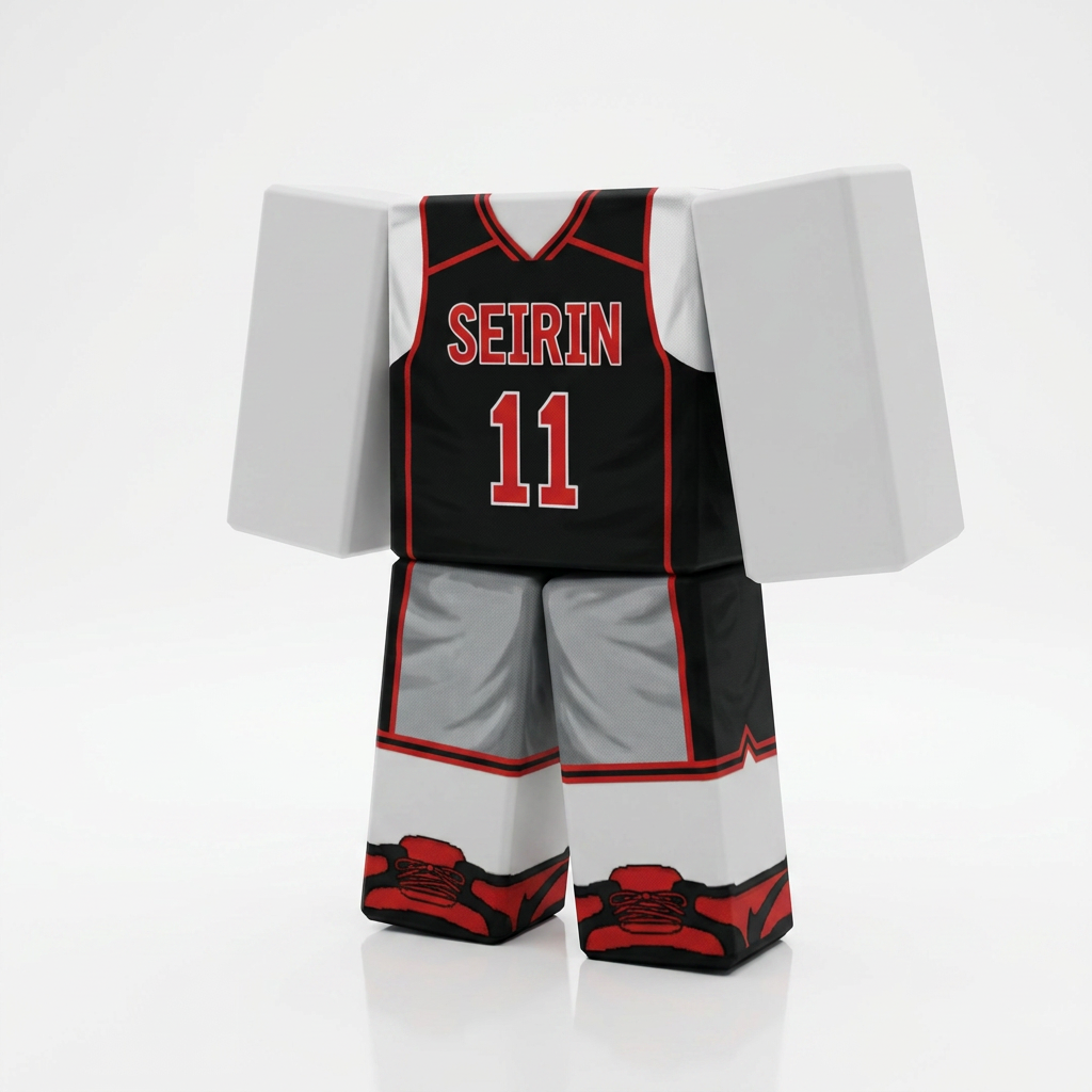 Tetsuya Kuroko Roblox Outfit – Kuroko's Basketball Avatar Costume & Shirt Template - View 1