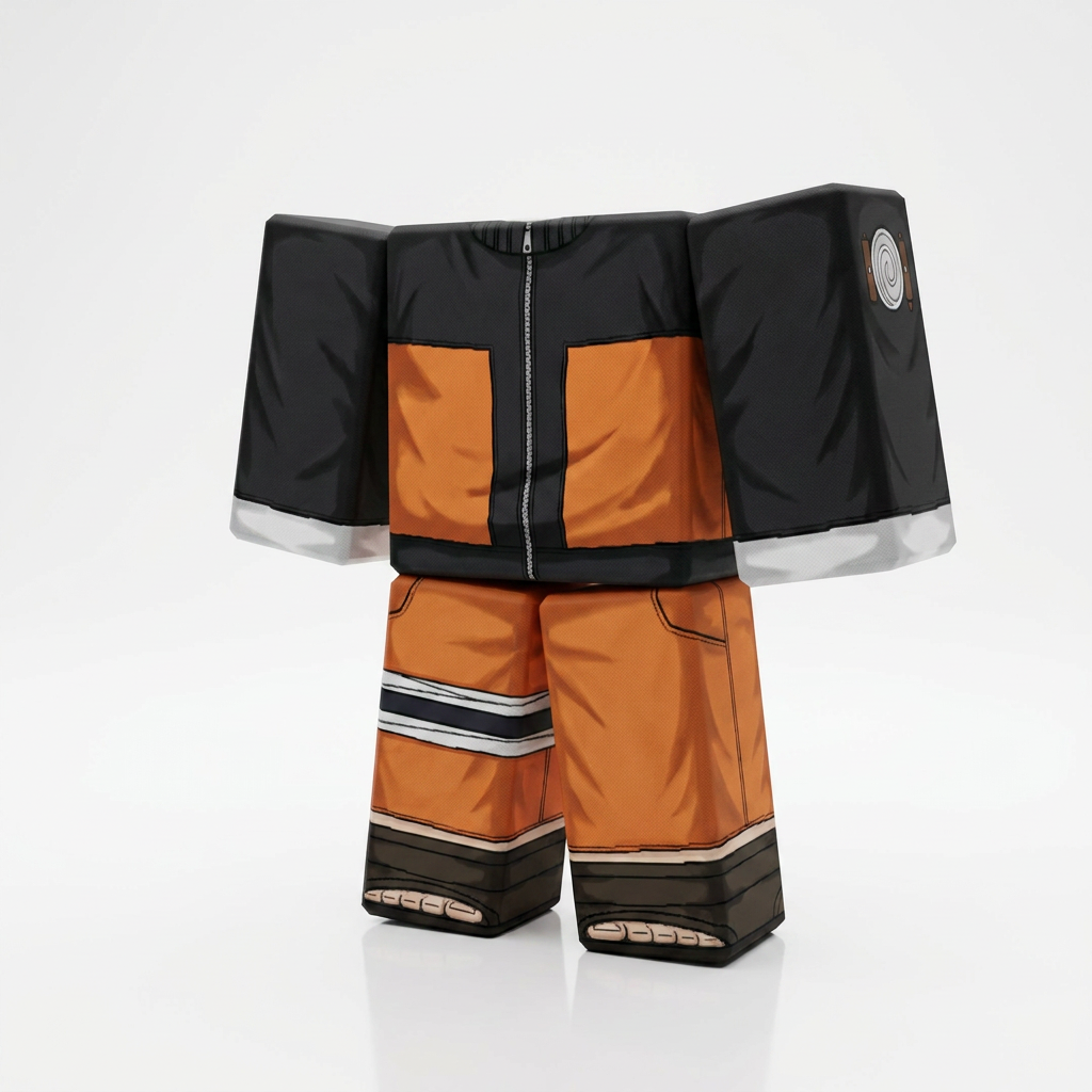 Naruto Uzumaki Roblox Outfit – Naruto Avatar Costume & Shirt Template - View 1
