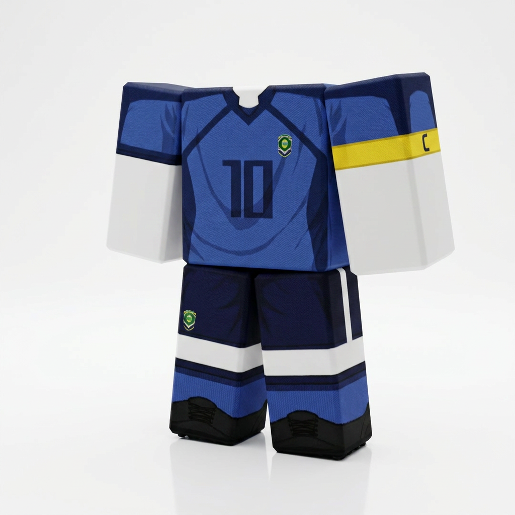  Rin Itoshi Roblox Outfit – Blue Lock Avatar Costume & Shirt Template - View 1