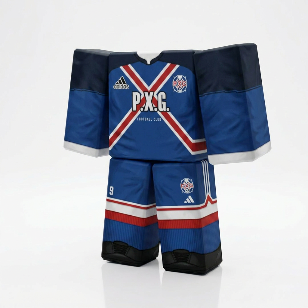  Rin Itoshi PXG Roblox Outfit – Blue Lock Avatar Costume & Shirt Template - View 1