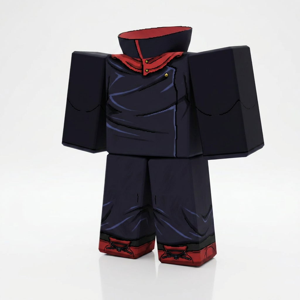 Yuji Itadori Roblox Outfit – Jujutsu Kaisen Avatar Costume & Shirt Template - View 1