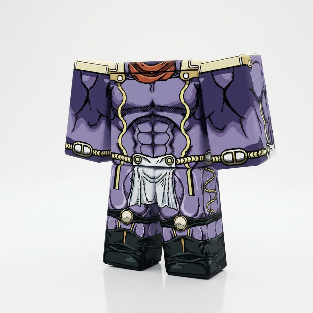Star Platinum Roblox Outfit – JoJo' Bizarre Adventure Avatar Costume & Shirt Template - View 1