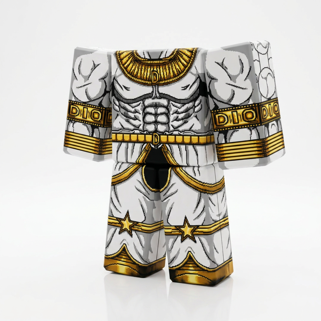 Over Heaven Roblox Outfit – JoJo's Bizarre Adventure Avatar Costume & Shirt Template - View 1
